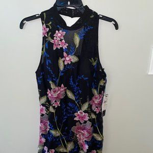 Nicole Miller Embroidered Floral Dress